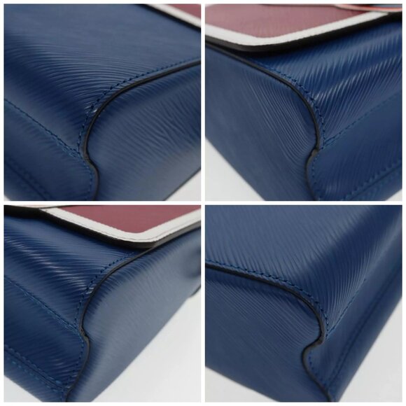 LOUIS VUITTON Epi Peace Love Twist MM Hand Bag Red Blue - Picture 16 of 16